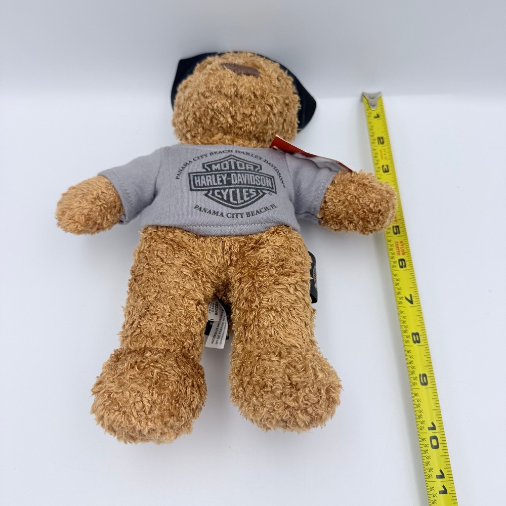 Harley-Davidson Biker Teddy Bear Panama City Beach FL Plush Bandana NWT 10" - Picture 6 of 6